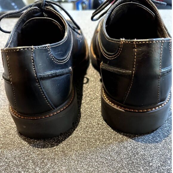 Johnston & Murphy Pollard Black Leather Moc Toe Lace Up Shoes 59-10211 9.5 M main image 5
